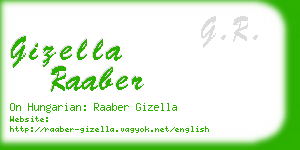 gizella raaber business card